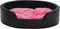vidaXL - Hondenmand - 99x89x21 - cm - pluche - en - kunstleer - zwart - en - roze