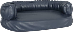 vidaXL - Hondenmand - ergonomisch - schuim - 60x42 - cm - kunstleer - donkerblauw