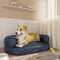 vidaXL - Hondenmand - ergonomisch - schuim - 60x42 - cm - kunstleer - donkerblauw