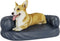 vidaXL - Hondenmand - ergonomisch - schuim - 60x42 - cm - kunstleer - donkerblauw