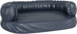 vidaXL - Hondenmand - ergonomisch - schuim - 75x53 - cm - kunstleer - donkerblauw