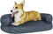 vidaXL - Hondenmand - ergonomisch - schuim - 75x53 - cm - kunstleer - donkerblauw