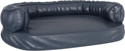 vidaXL - Hondenmand - ergonomisch - schuim - 88x65 - cm - kunstleer - donkerblauw