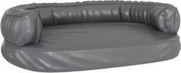 vidaXL - Hondenmand - met - ergonomisch - schuim - 75x53 - cm - kunstleer - grijs
