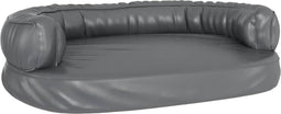 vidaXL - Hondenmand - met - ergonomisch - schuim - 88x65 - cm - kunstleer - grijs