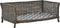 vidaXL - Hondenmand - met - kussen - 50x33x30 - cm - natuurlijk - wilgen - grijs