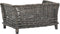 vidaXL - Hondenmand - met - kussen - 50x33x30 - cm - natuurlijk - wilgen - grijs