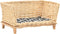 vidaXL - Hondenmand - met - kussen - 50x33x30 - cm - natuurlijk - wilgen - grijs