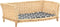 vidaXL - Hondenmand - met - kussen - 90x54x35 - cm - natuurlijk - wilgen