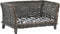 vidaXL - Hondenmand - met - kussen - 90x54x35 - cm - natuurlijk - wilgen - grijs