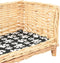 vidaXL - Hondenmand - met - kussen - 90x54x35 - cm - natuurlijk - wilgen