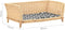 vidaXL - Hondenmand - met - kussen - 90x54x35 - cm - natuurlijk - wilgen