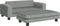 vidaXL - Hondenmand - met - verlengstuk - 100x50x30 - cm - fluweel - lichtgrijs