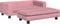 vidaXL - Hondenmand - met - verlengstuk - 100x50x30 - cm - fluweel - roze