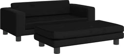 vidaXL - Hondenmand - met - verlengstuk - 100x50x30 - cm - fluweel - zwart