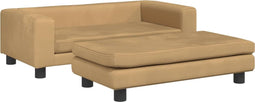 vidaXL - Hondenmand - met - verlengstuk - 100x50x30 - cm - fluweel - bruin