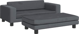 vidaXL - Hondenmand - met - verlengstuk - 100x50x30 - cm - fluweel - donkergrijs