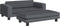 vidaXL - Hondenmand - met - verlengstuk - 100x50x30 - cm - fluweel - donkergrijs