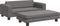 vidaXL - Hondenmand - met - verlengstuk - 100x50x30 - cm - kunstleer - grijs