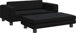 vidaXL - Hondenmand - met - verlengstuk - 100x50x30 - cm - kunstleer - zwart