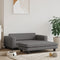 vidaXL - Hondenmand - met - verlengstuk - 100x50x30 - cm - kunstleer - grijs