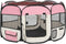 vidaXL - Hondenren - inklapbaar - met - draagtas - 110x110x58 - cm - roze
