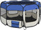 vidaXL - Hondenren - inklapbaar - met - draagtas - 110x110x58 - cm - blauw