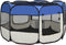 vidaXL - Hondenren - inklapbaar - met - draagtas - 110x110x58 - cm - blauw