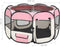 vidaXL - Hondenren - inklapbaar - met - draagtas - 110x110x58 - cm - roze