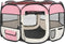 vidaXL - Hondenren - inklapbaar - met - draagtas - 110x110x58 - cm - roze
