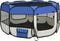 vidaXL - Hondenren - inklapbaar - met - draagtas - 125x125x61 - cm - blauw