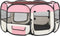 vidaXL - Hondenren - inklapbaar - met - draagtas - 125x125x61 - cm - roze