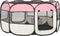 vidaXL - Hondenren - inklapbaar - met - draagtas - 125x125x61 - cm - roze