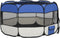 vidaXL - Hondenren - inklapbaar - met - draagtas - 125x125x61 - cm - blauw