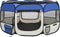 vidaXL - Hondenren - inklapbaar - met - draagtas - 125x125x61 - cm - blauw