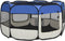 vidaXL - Hondenren - inklapbaar - met - draagtas - 125x125x61 - cm - blauw