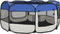 vidaXL - Hondenren - inklapbaar - met - draagtas - 145x145x61 - cm - blauw