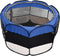 vidaXL - Hondenren - inklapbaar - met - draagtas - 145x145x61 - cm - blauw