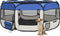 vidaXL - Hondenren - inklapbaar - met - draagtas - 145x145x61 - cm - blauw