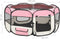 vidaXL - Hondenren - inklapbaar - met - draagtas - 145x145x61 - cm - roze