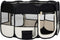 vidaXL - Hondenren - inklapbaar - met - draagtas - 145x145x61 - cm - zwart