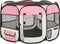 vidaXL - Hondenren - inklapbaar - met - draagtas - 90x90x58 - cm - roze