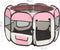 vidaXL - Hondenren - inklapbaar - met - draagtas - 90x90x58 - cm - roze
