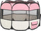 vidaXL - Hondenren - inklapbaar - met - draagtas - 90x90x58 - cm - roze