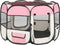 vidaXL - Hondenren - inklapbaar - met - draagtas - 90x90x58 - cm - roze