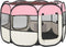 vidaXL - Hondenren - inklapbaar - met - draagtas - 90x90x58 - cm - roze