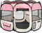 vidaXL - Hondenren - inklapbaar - met - draagtas - 90x90x58 - cm - roze