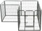 vidaXL - Hondenren - met - 12 - panelen - 80x60 - cm - staal - zwart