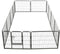 vidaXL - Hondenren - met - 12 - panelen - 80x60 - cm - staal - zwart