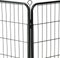 vidaXL - Hondenren - met - 8 - panelen - 80x100 - cm - staal - zwart